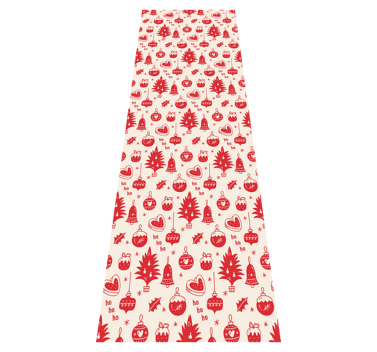Christmas vinyl rug with adorable red and pink design - TenStickers