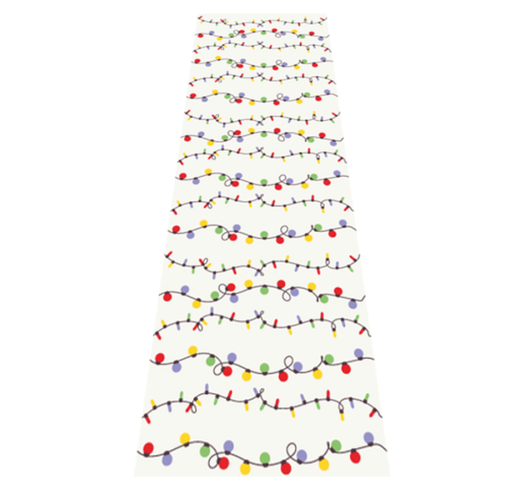 Christmas vinyl rug colorful christmas lights - TenStickers