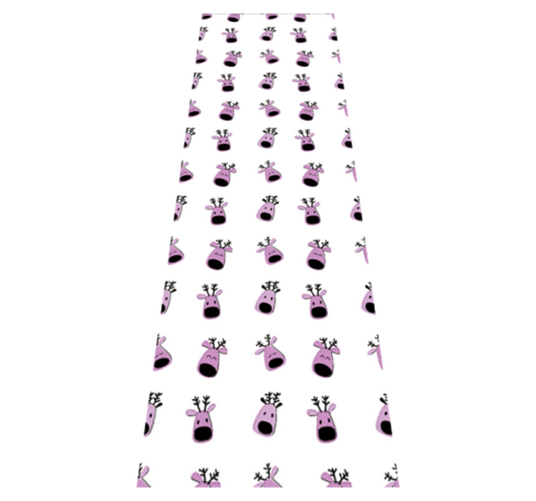 Christmas vinyl rug pink deer pattern - TenStickers