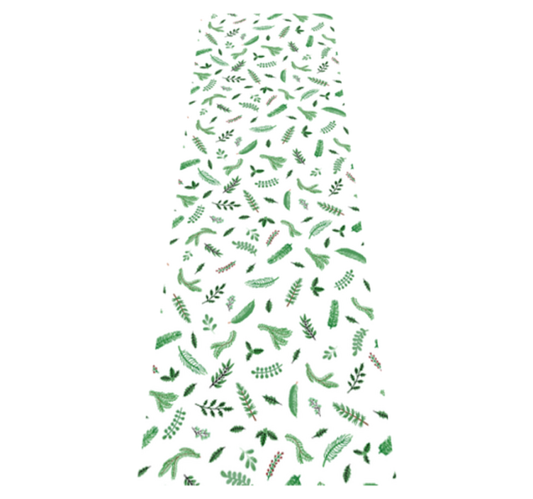 Christmas vinyl rug leaves pattern decor - TenStickers