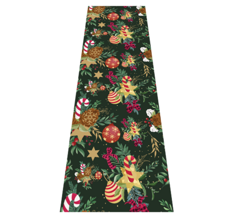 Christmas vinyl rug with branches holiday decor - TenStickers