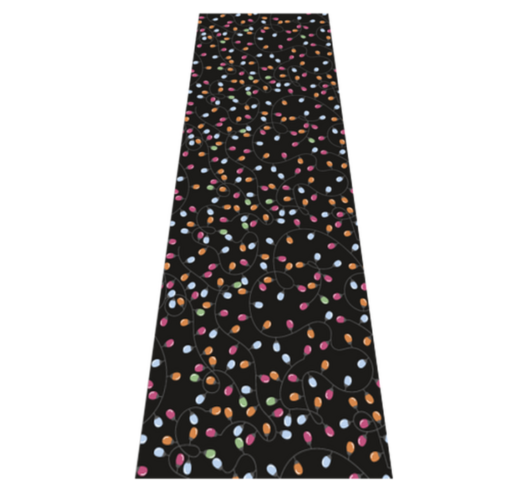 Christmas vinyl rug happy lights decorations - TenStickers