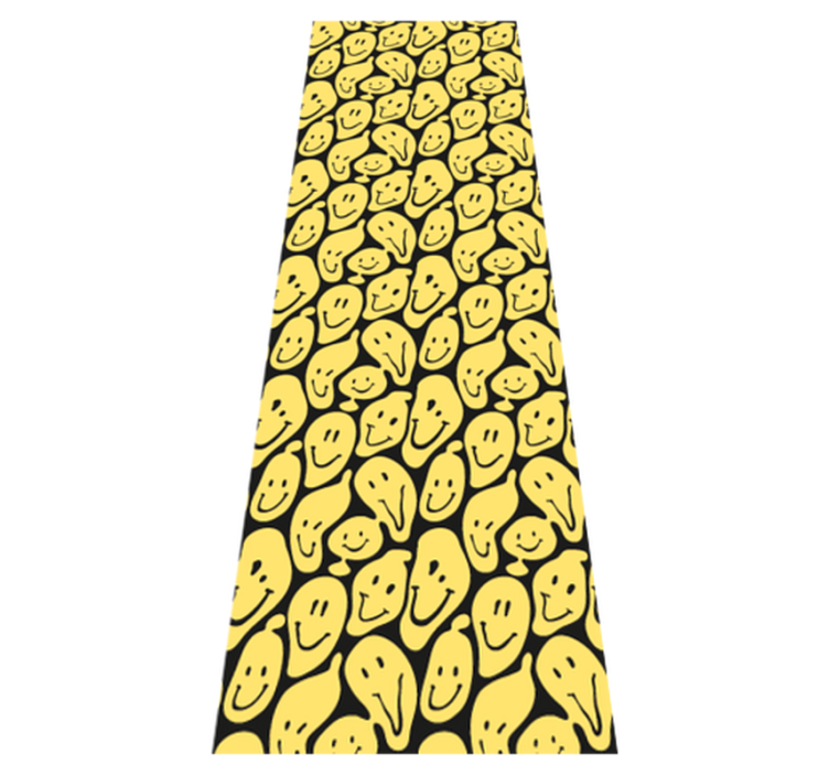 Bedroom vinyl rug with graffiti smiley faces - TenStickers