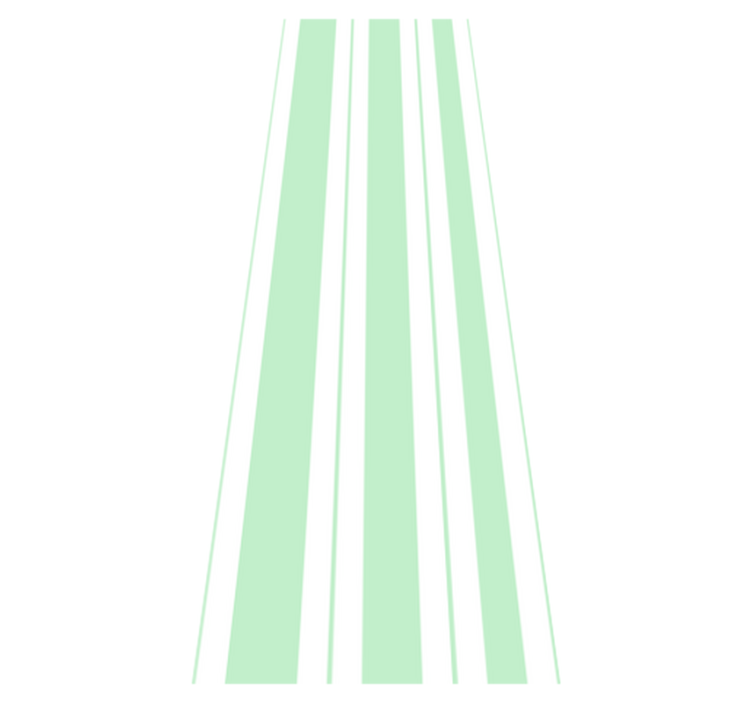 Bedroom vinyl rug with green vertical stripes - TenStickers