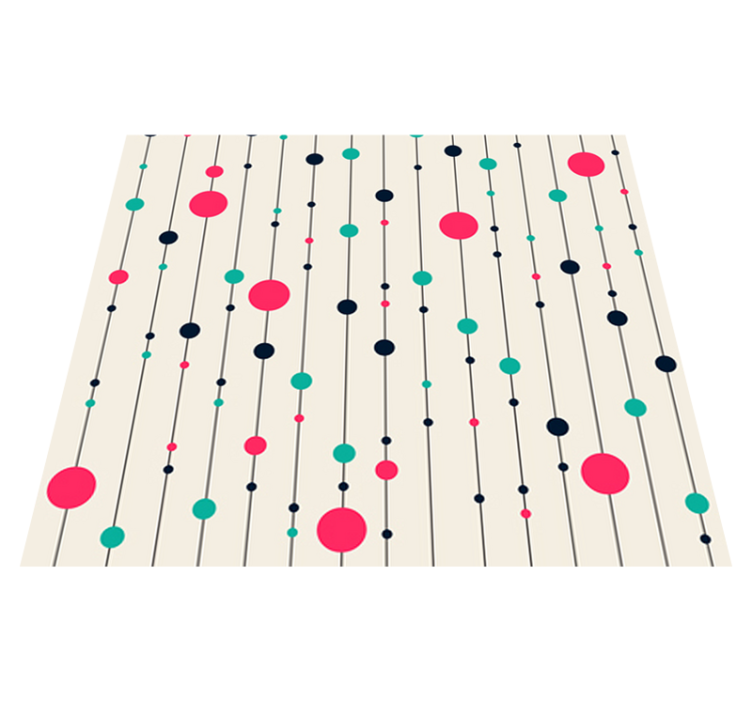 Bedroom vinyl rug with charming polka dot design - TenStickers