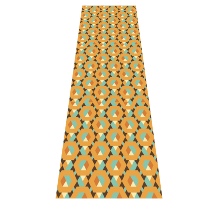 Bedroom vinyl rug with geometric soothing shapes - TenStickers