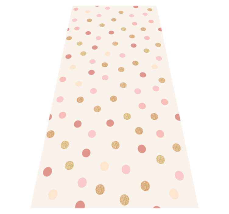 Bedroom vinyl rug with light pink dot pattern - TenStickers