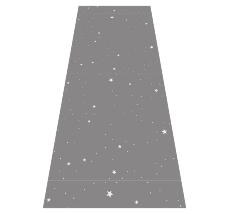 Bedroom vinyl rug with white stars on gray - TenStickers
