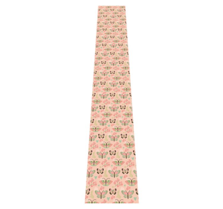 Bedroom vinyl rug in neutral shades with butterflies - TenStickers