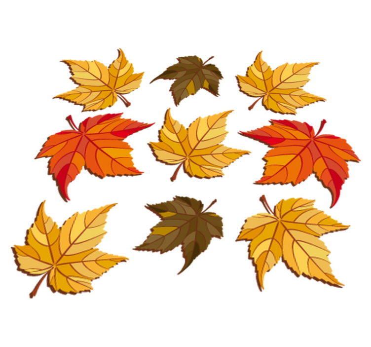 Nature vinyl rug autumn leaves design - TenStickers