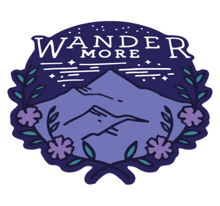 Nature vinyl rug hiking in the mountains - TenStickers
