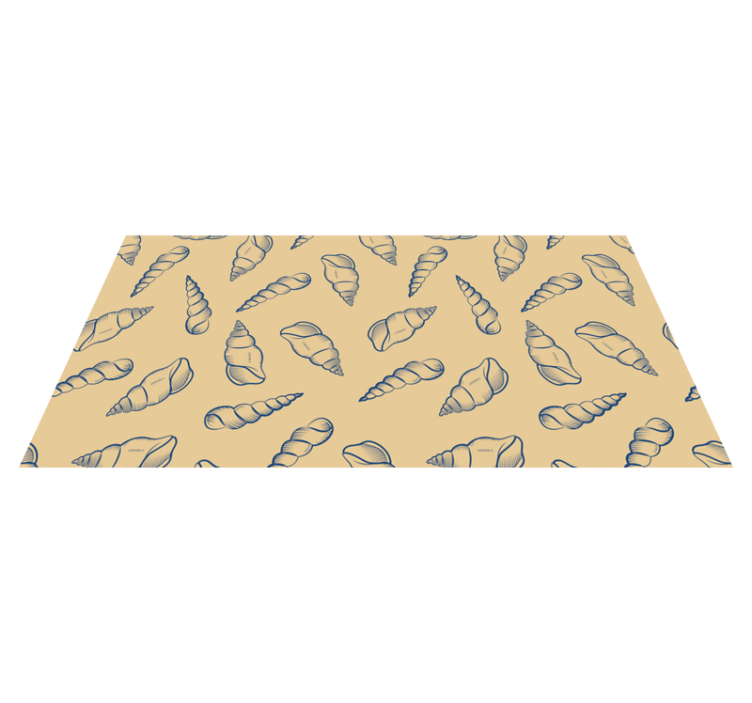 Nature vinyl rug shell pattern design - TenStickers