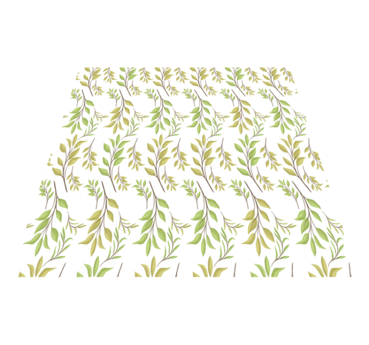 Nature vinyl rug with lush green design - TenStickers