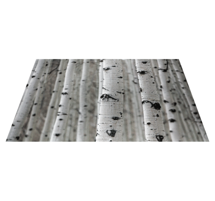 Nature vinyl rug birch forest view - TenStickers