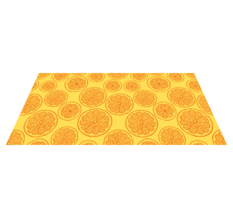 Nature vinyl rug citrus slice design - TenStickers