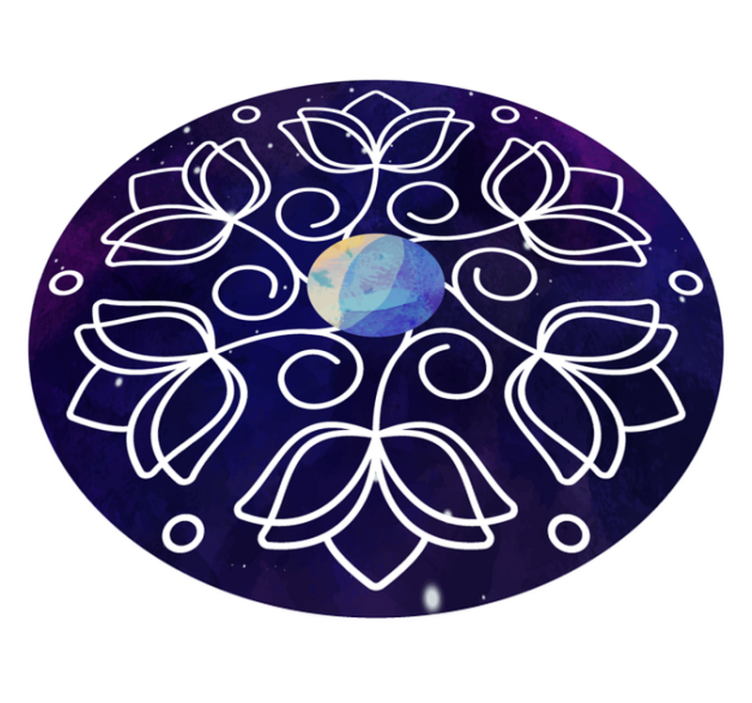 Nature vinyl rug lotus flower pattern design - TenStickers
