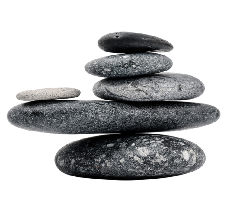 Nature vinyl rug stacked pebbles design - TenStickers