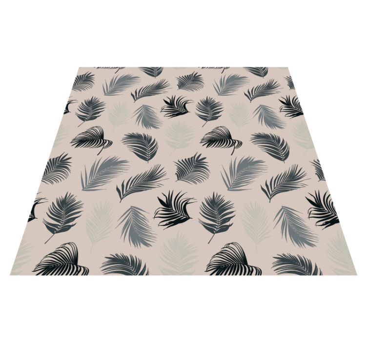 Flower vinyl rug with vibrant palm leaf design - TenStickers