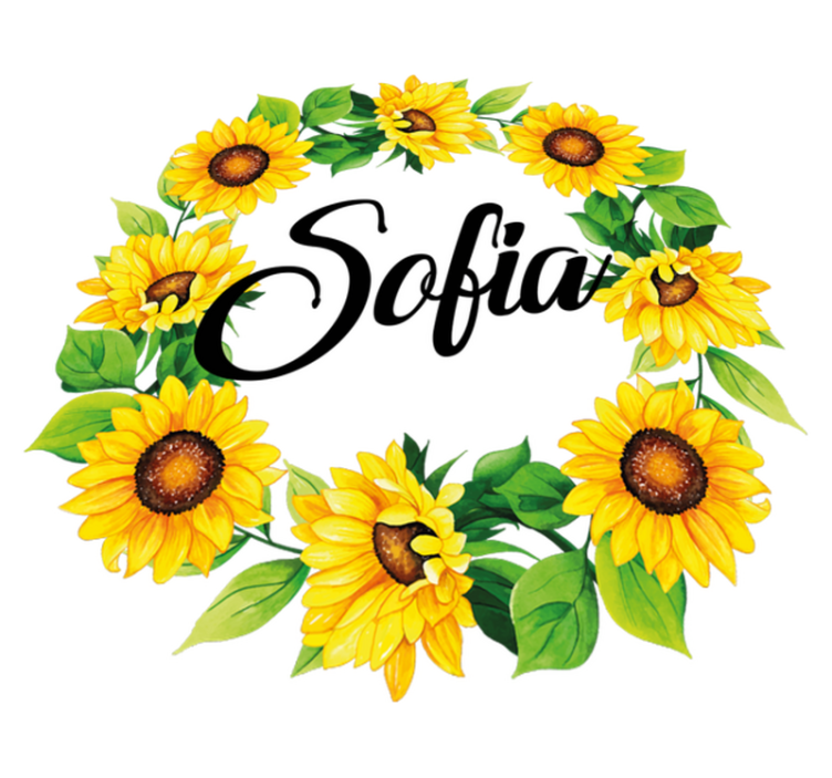 Flower vinyl rug with summer flower crown design - TenStickers