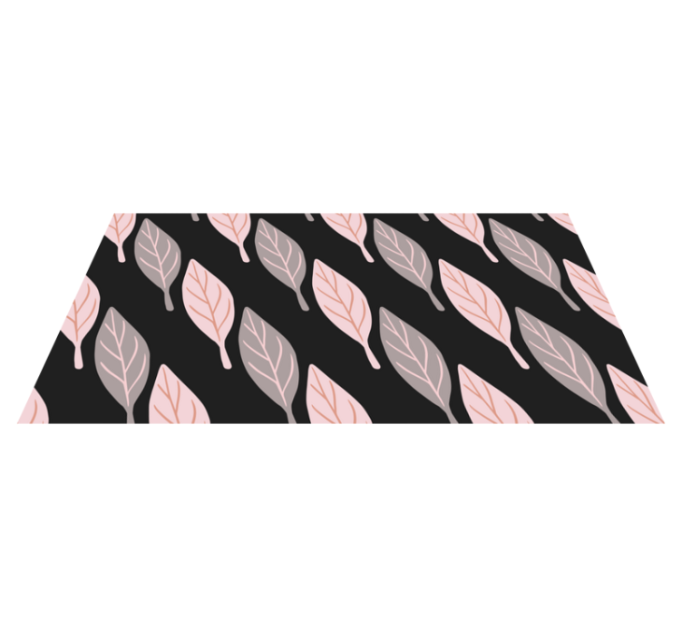 Flower vinyl rug with elegant leaf design - TenStickers