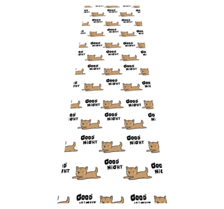 Bedroom vinyl rug with a cute dog sleeping - TenStickers