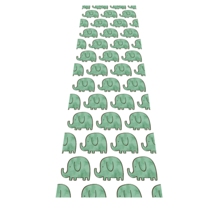 Bedroom vinyl rug with adorable elephant pattern - TenStickers