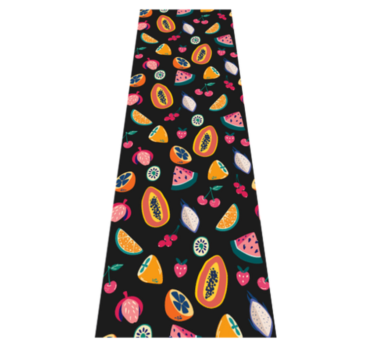 Bedroom vinyl rug with multicolored fruits design - TenStickers