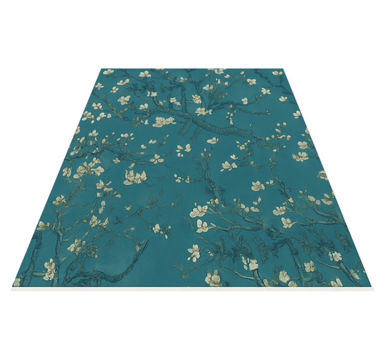 Bedroom vinyl rug in dark blue tree design - TenStickers