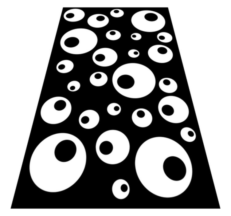 Geometric vinyl rug water pearls design - TenStickers