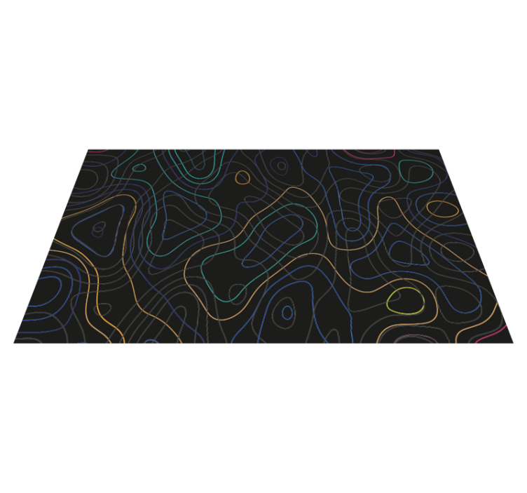 Multicolor shapes geometric vinyl rug - TenStickers