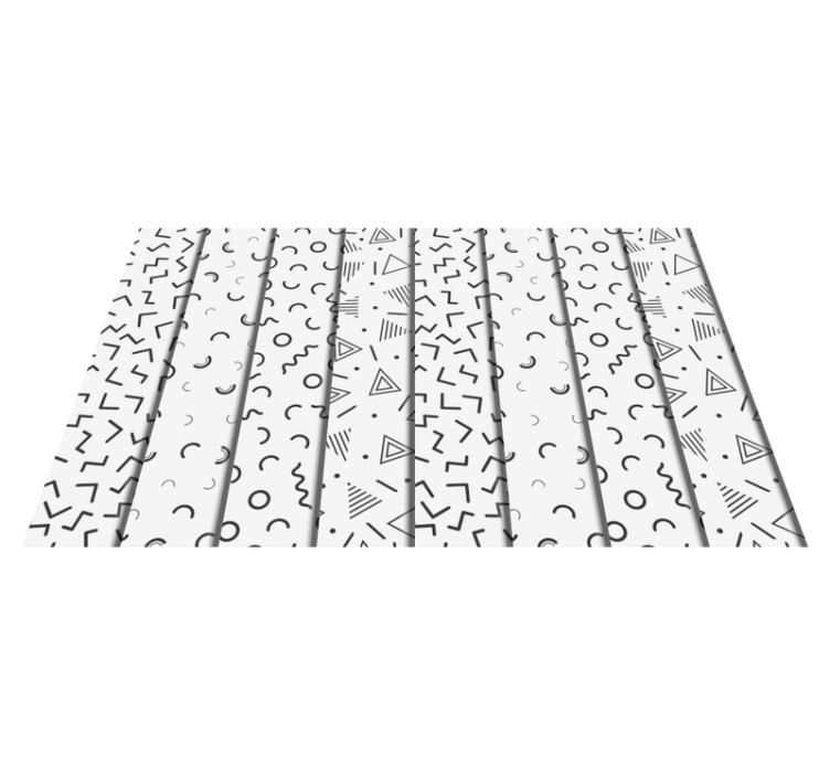 Retro geometric shapes geometric vinyl rug - TenStickers