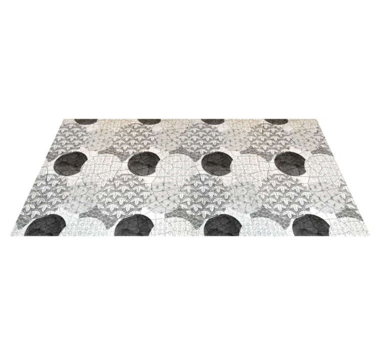 Geometric vinyl rug with oriental design pattern - TenStickers