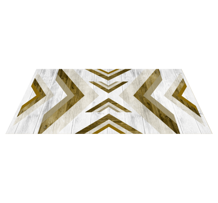 Geometric vinyl rug with textured desk cover - TenStickers