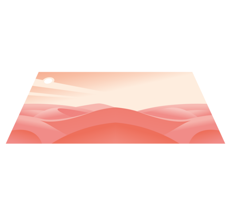Geometric vinyl rug in pink desert design - TenStickers