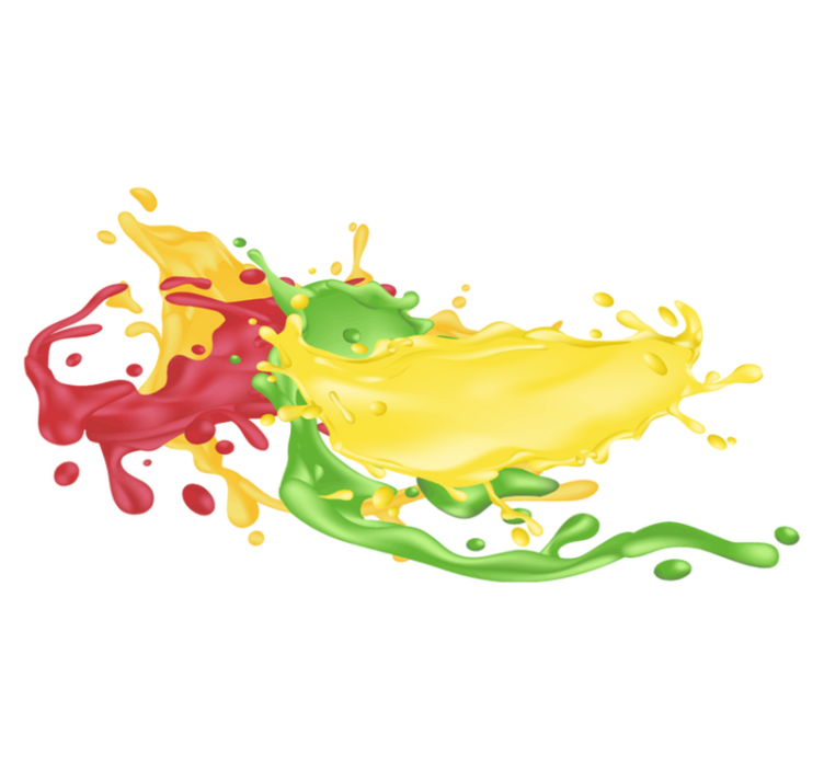 Geometric vinyl rug in vibrant color shapes - TenStickers