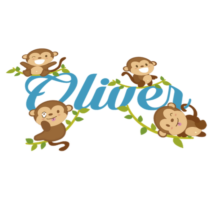 Kids vinyl rug monkey design vinyl rug - TenStickers