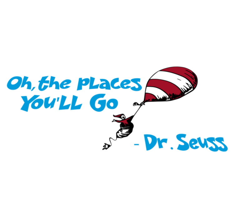 Kids vinyl rug oh, the places you'll go - TenStickers