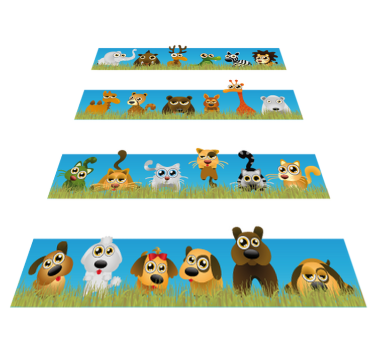 Kids vinyl rug with animal stripes - TenStickers