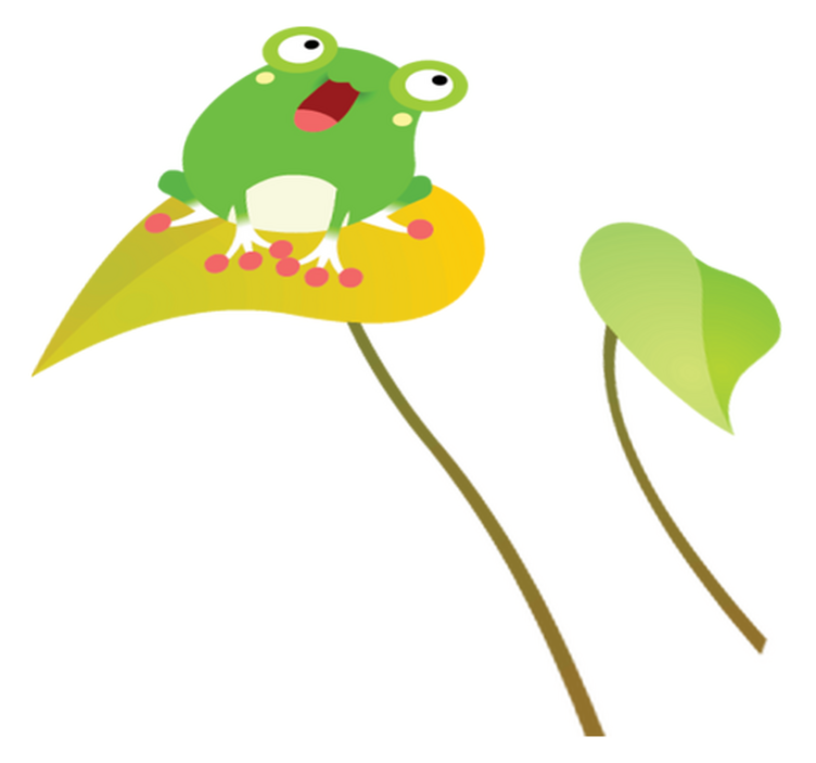 Kids vinyl rug singing frog design - TenStickers