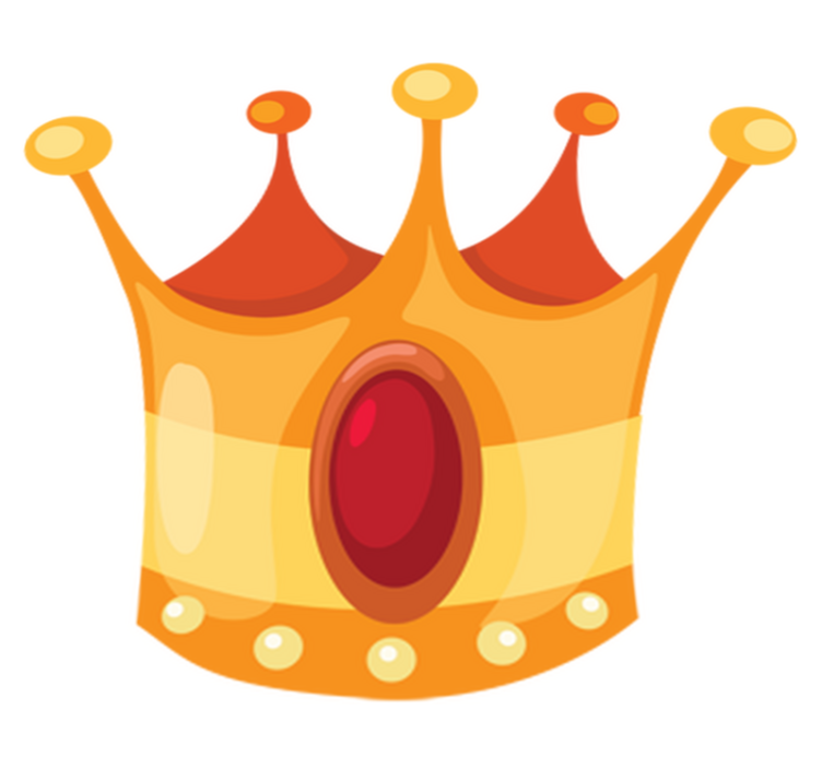 Kids vinyl rug king crown design - TenStickers