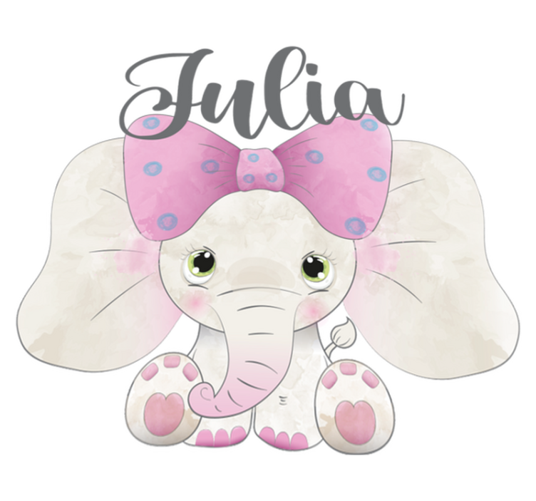 Kids vinyl rug with elephant and baby design - TenStickers