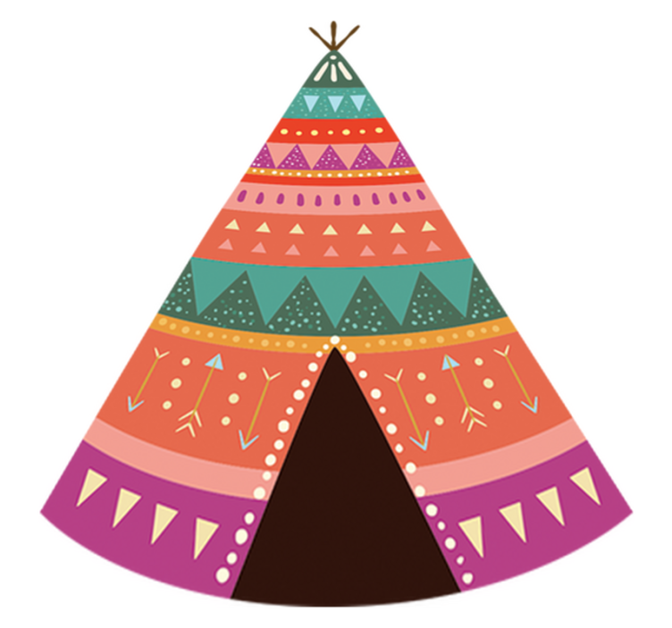 Kids vinyl rug indian shop headboard design - TenStickers