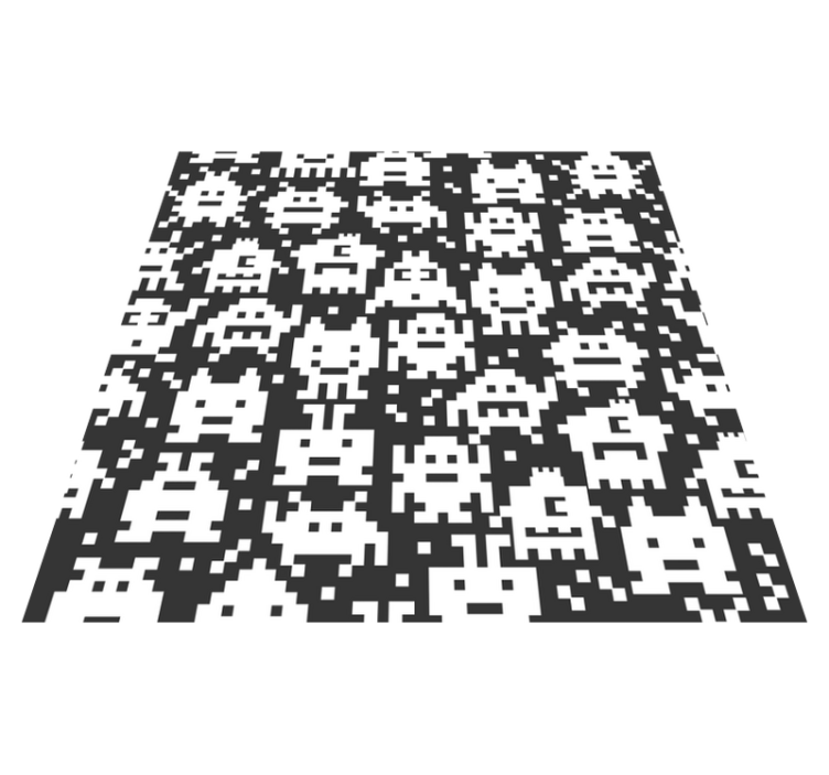 Kids vinyl rug videogame creatures - TenStickers
