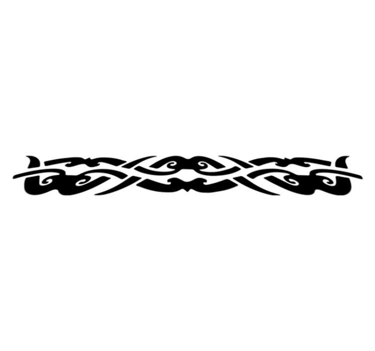 Bedroom vinyl rug in monochrome tribal design - TenStickers