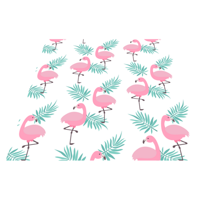 Bedroom vinyl rug flamenco tropical pattern - TenStickers
