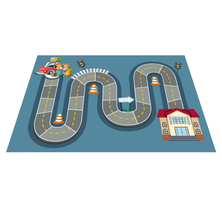 Gaming vinyl rug board game path - TenStickers