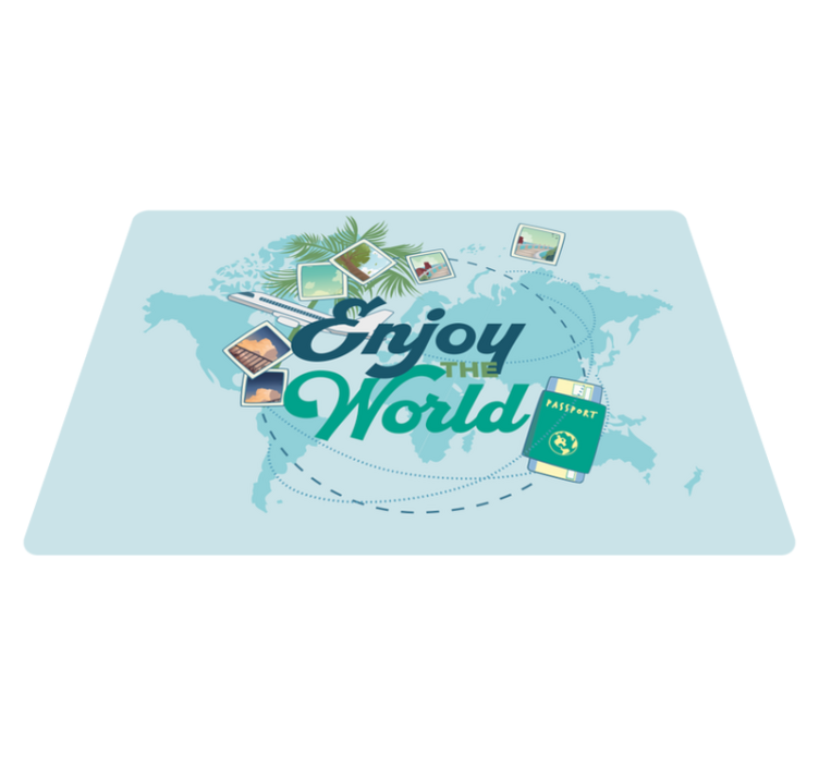 World map vinyl rug explore the world map - TenStickers