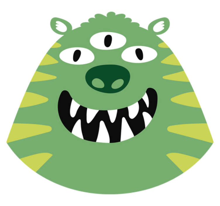 Kids vinyl rug happy monster vinyl rug - TenStickers