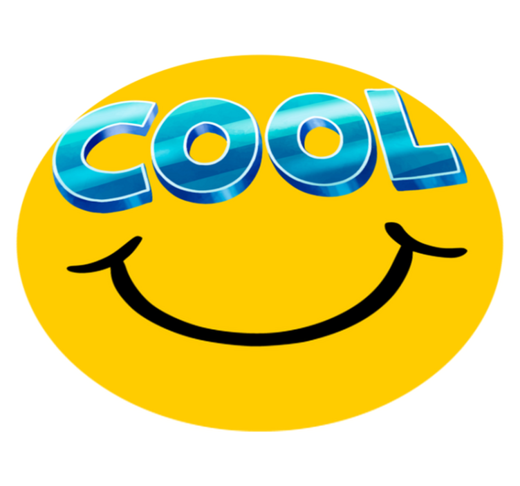 Kids vinyl rug cool smiley skateboard design - TenStickers