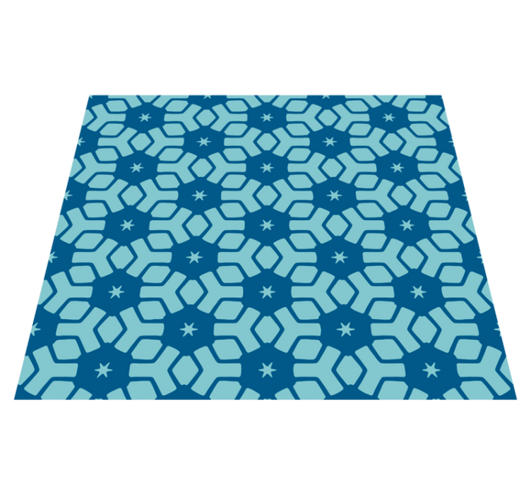 Bathroom vinyl rug in blue tiles design - TenStickers